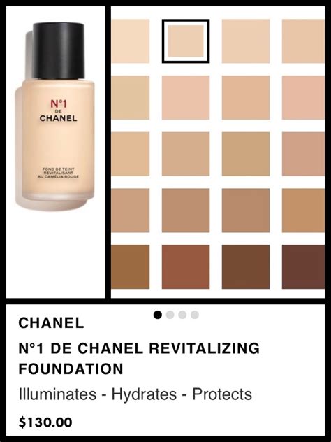 is chanel no 1 foundation water based|chanel foundation color chart.